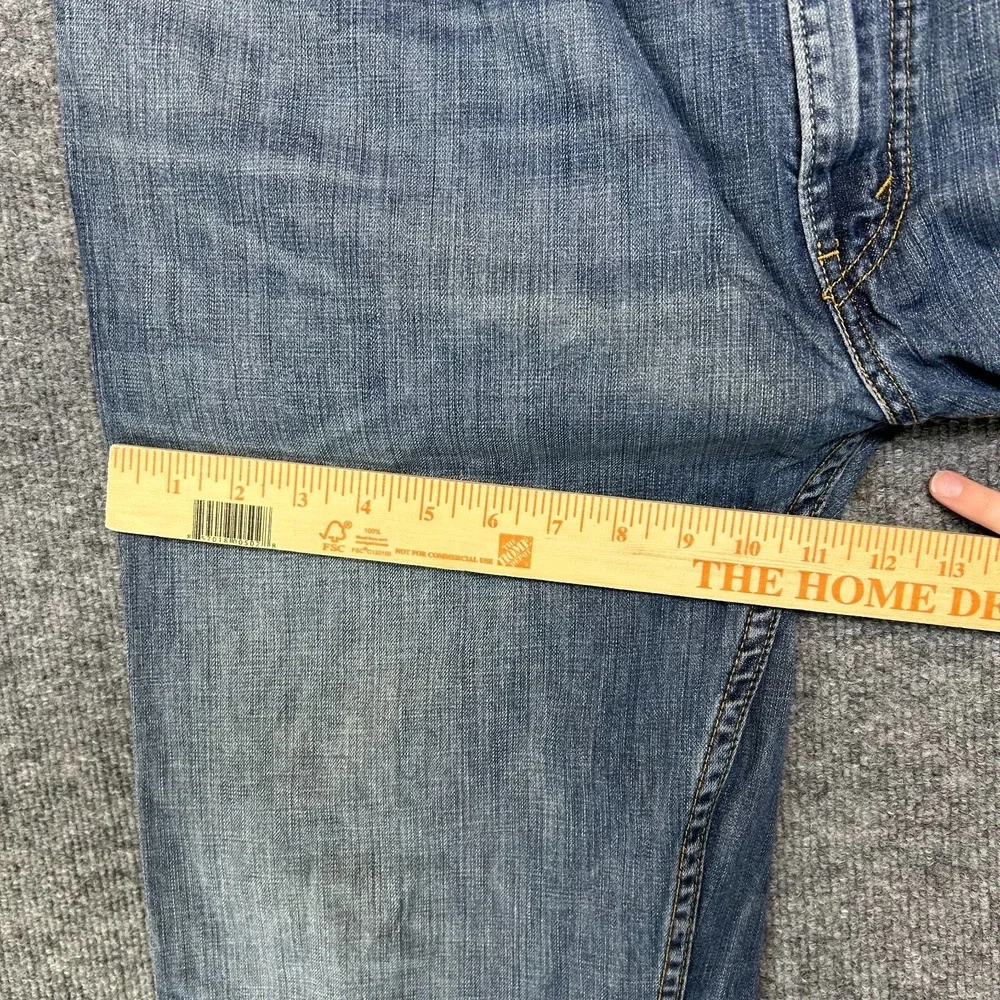 Levi's 505 Straight Fit Jeans Men's Blue Denim Cotton‎ Pockets Zip Fly - 37X31.5